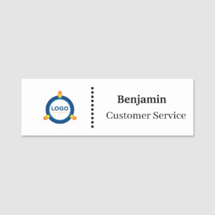 Small Name Badge Magnet Custom Logo Employee