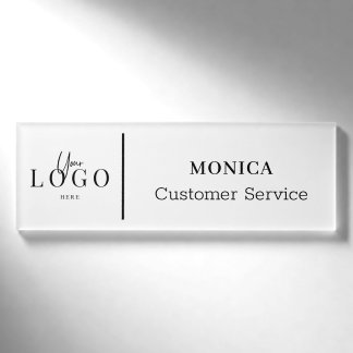 Small Name Badge Magnet Custom Logo Employee Staff