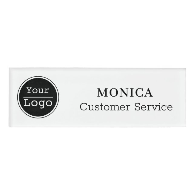 Small Name Badge Magnet Custom Logo Employee Staff (Front)