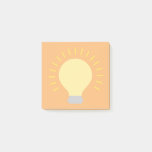 Small Orange Yellow Light Bulb Art 3x3 Sticky Mini Post-it Notes