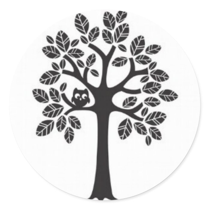 Small Owl in a Big Tree Stickers