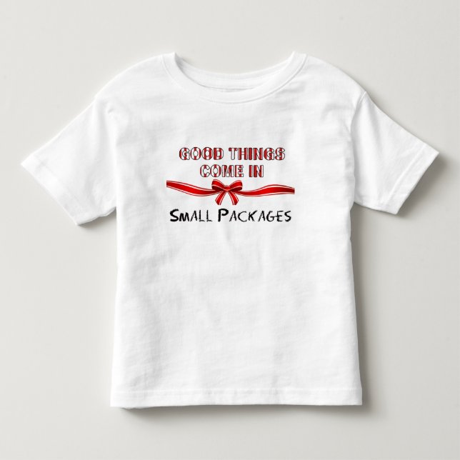 Small Packages Christmas Girl Toddlers T-Shirt (Front)
