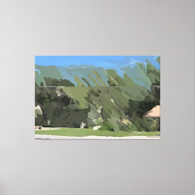 Small Park Wrapped Canvas Print (Front)