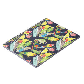 Small Parrots Pattern Notebook