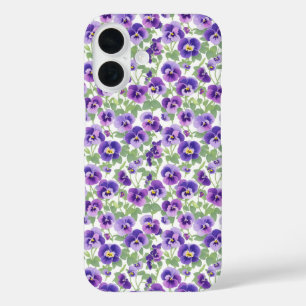 Small Pastel Purple Pansies Phone Case