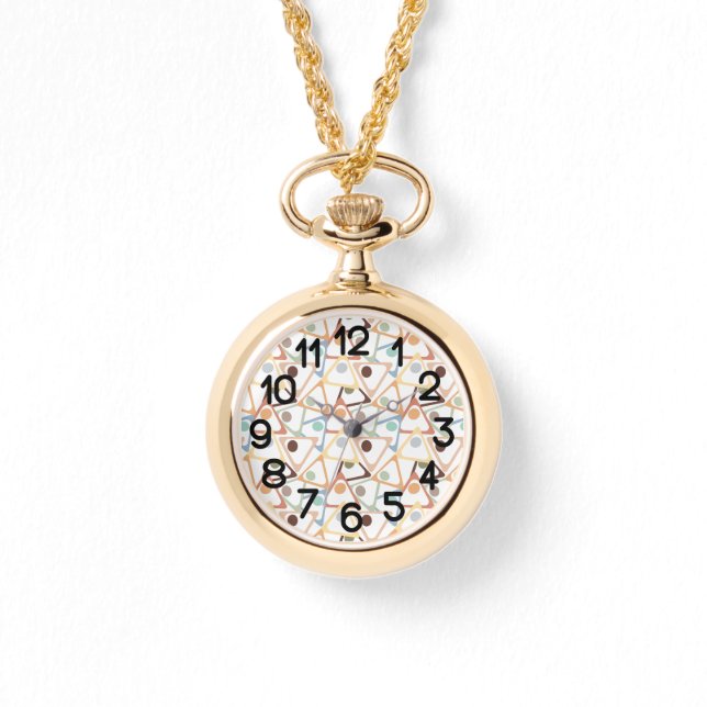 Small Pastel Triangles  Watch (Front)