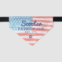 Small Patriot Pup American Flag Pet Bandana