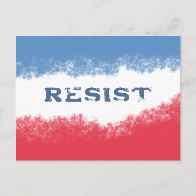 Small Patriotic Resist Political  Postcard (Front)