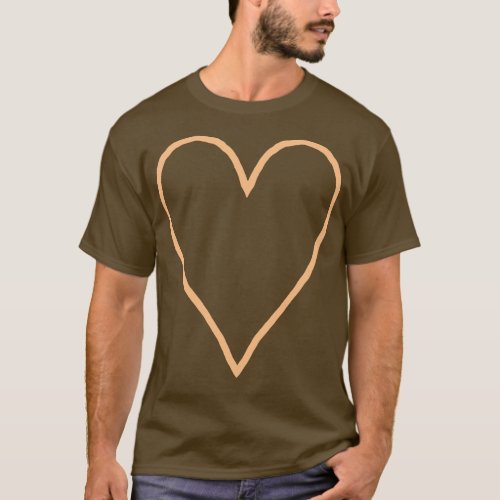 Small Peach Fuzz Love Heart Pantone Color of the Y T_Shirt