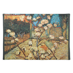 Small Pear Tree in Bloom by Vincent van Gogh Cloth Placemat