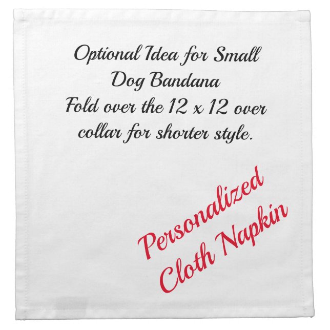 Small Pet Collar Bandana Personalize for your dog Cloth Napkin (Front)