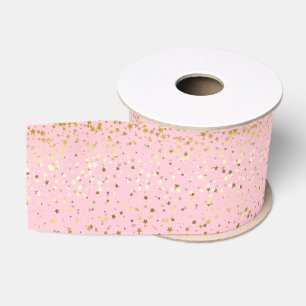 Small Petite Golden Stars Ribbon