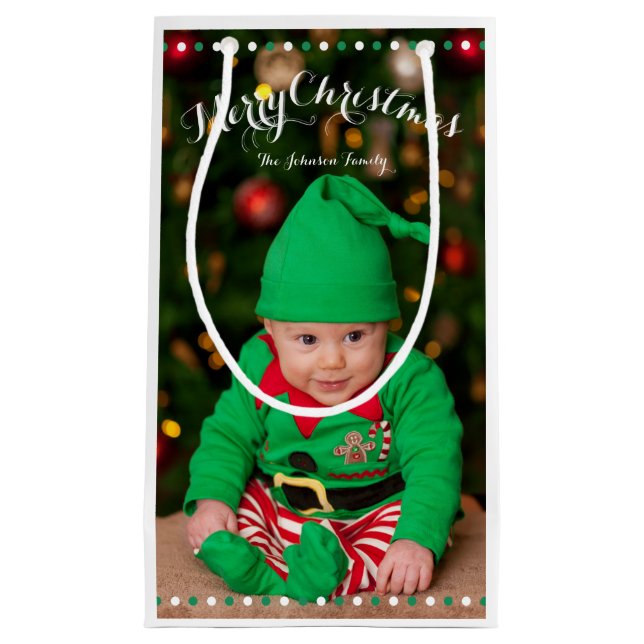 Small Photo Christmas Gift Bags (Front)