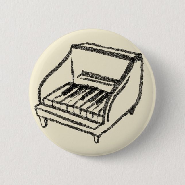 small piano pinback button (Front)