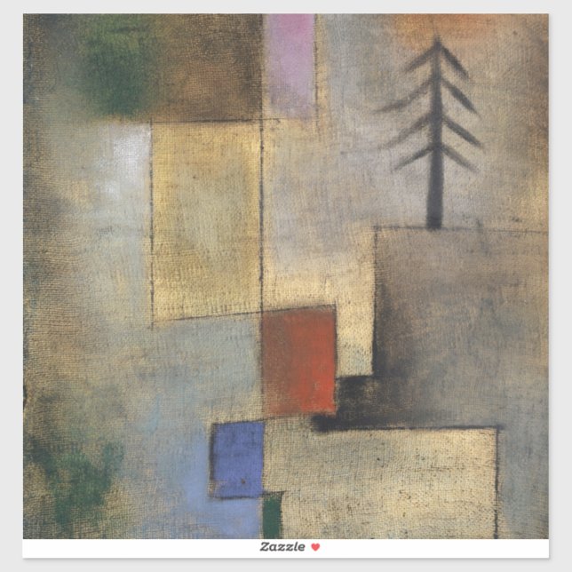 Small Picture of Fir Trees, 1922 by Paul Klee Sticker (Sheet)