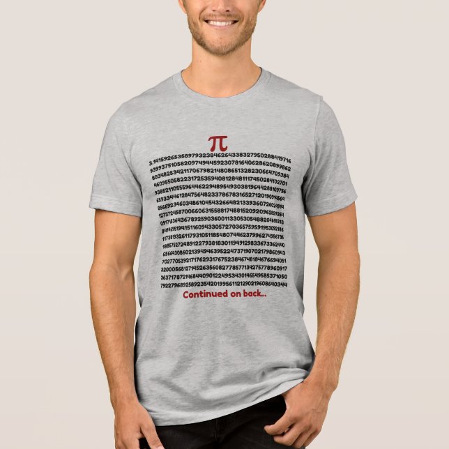 Small Piece of Pi Tri-Blend Shirt (Front)