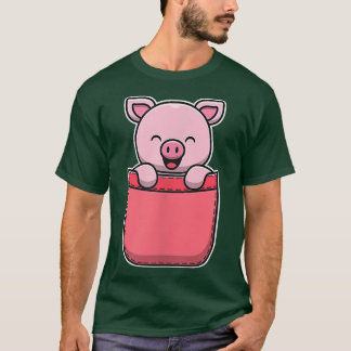 Small Pig In Pocket Cute Pigs Pigs T-Shirt