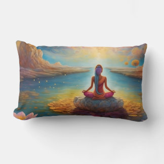 Small pillow designed in yoga shape