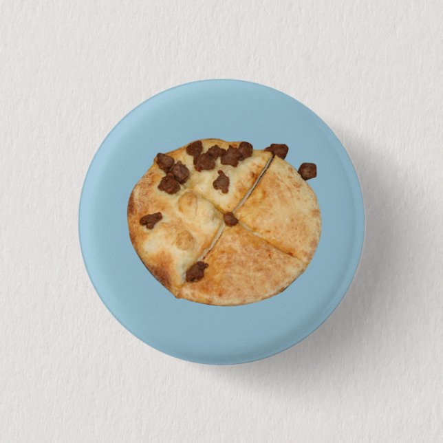 Small Pin- None Pizza With Left Beef Button (Front)