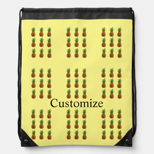 Small Pineapples Thunder_Cove  Drawstring Bag (Front)