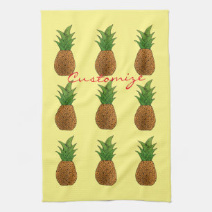 Small Pineapples Thunder_Cove Kitchen Towel