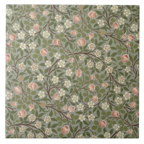 Small pink and white flower wallpaper design tile