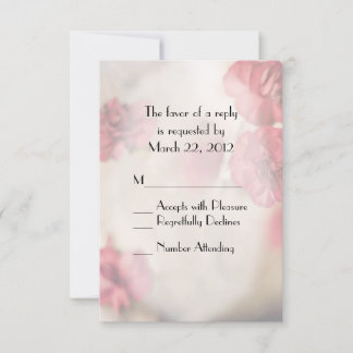 Small Pink Flowers Wedding RSVP