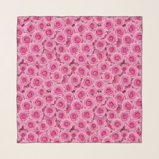 Small Pink Roses Scarf (Front)
