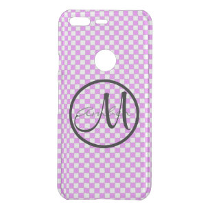 Small Pink White Checkered Pattern Personalized Uncommon Google Pixel Case