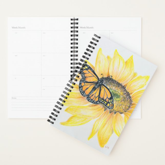 Small Planner Monarch & Sunflower (Display)