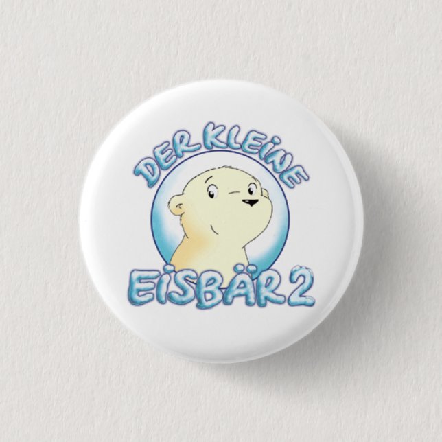 Small polar bear 2 pinback button (Front)