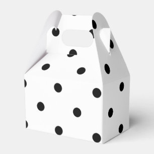 Small Polka Dots Pattern: Black & White Favor Boxes