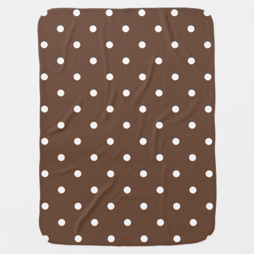 Small Polka Dots Pattern Brown Baby Blanket