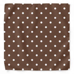 Small Polka Dots Pattern: Brown Bandana