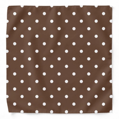Small Polka Dots Pattern Brown Bandana