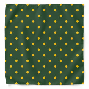 Small Polka Dots Pattern: Green & Yellow Bandana