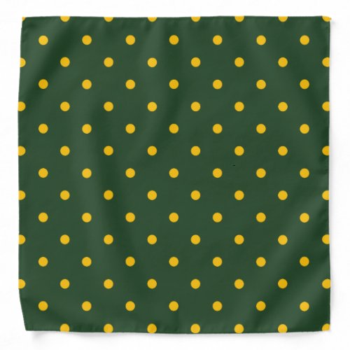 Small Polka Dots Pattern Green  Yellow Bandana