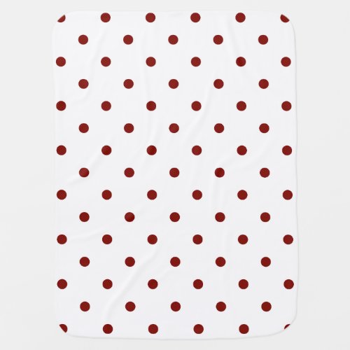 Small Polka Dots Pattern Maroon Baby Blanket