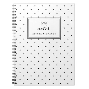 Small Polka Dots Pattern Personalized Notebook