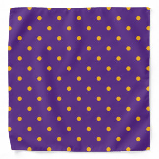 Small Polka Dots Pattern: Purple & Gold Bandana