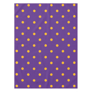 Small Polka Dots Pattern: Purple & Gold Tablecloth