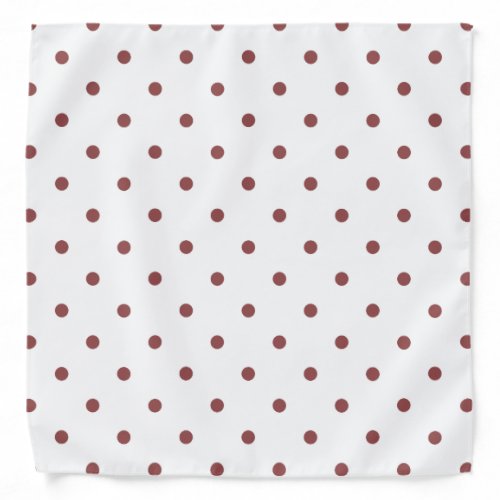 Small Polka Dots Pattern Rustic Red Bandana