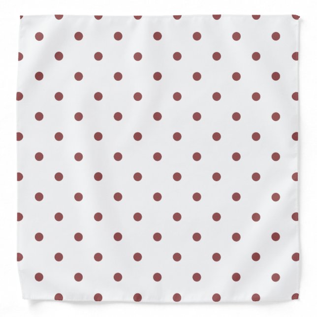 Small Polka Dots Pattern: Rustic Red Bandana (Front)
