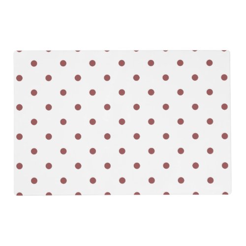 Small Polka Dots Pattern Rustic Red Placemat