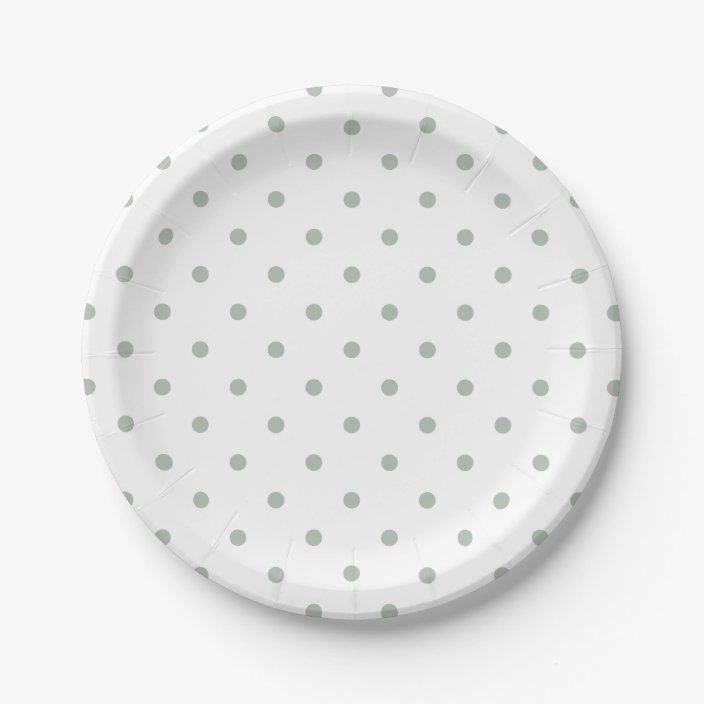 sage green polka dots