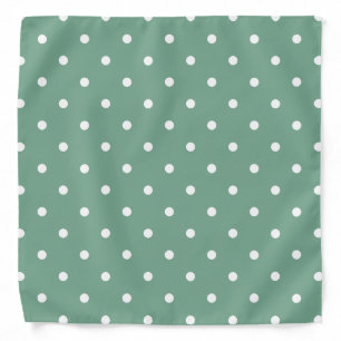 Small Polka Dots Pattern: Seafoam Green Bandana