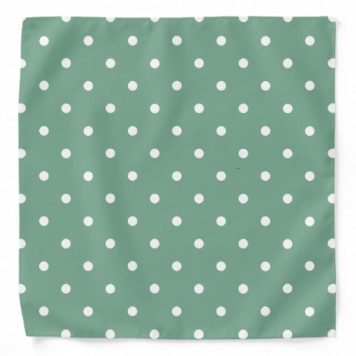 Small Polka Dots Pattern Seafoam Green Bandana
