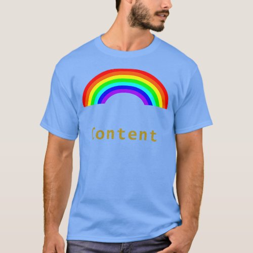 Small Positivity Rainbow Content T_Shirt