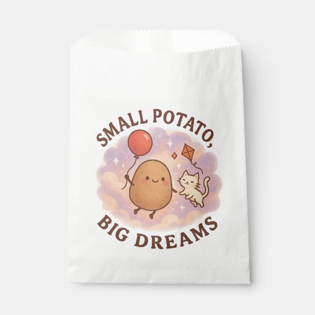 Small Potato Big Dreams – Cute Motivational Favor Bag (Front)