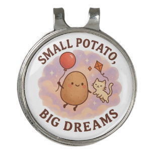 Small Potato Big Dreams – Cute Motivational Golf Hat Clip